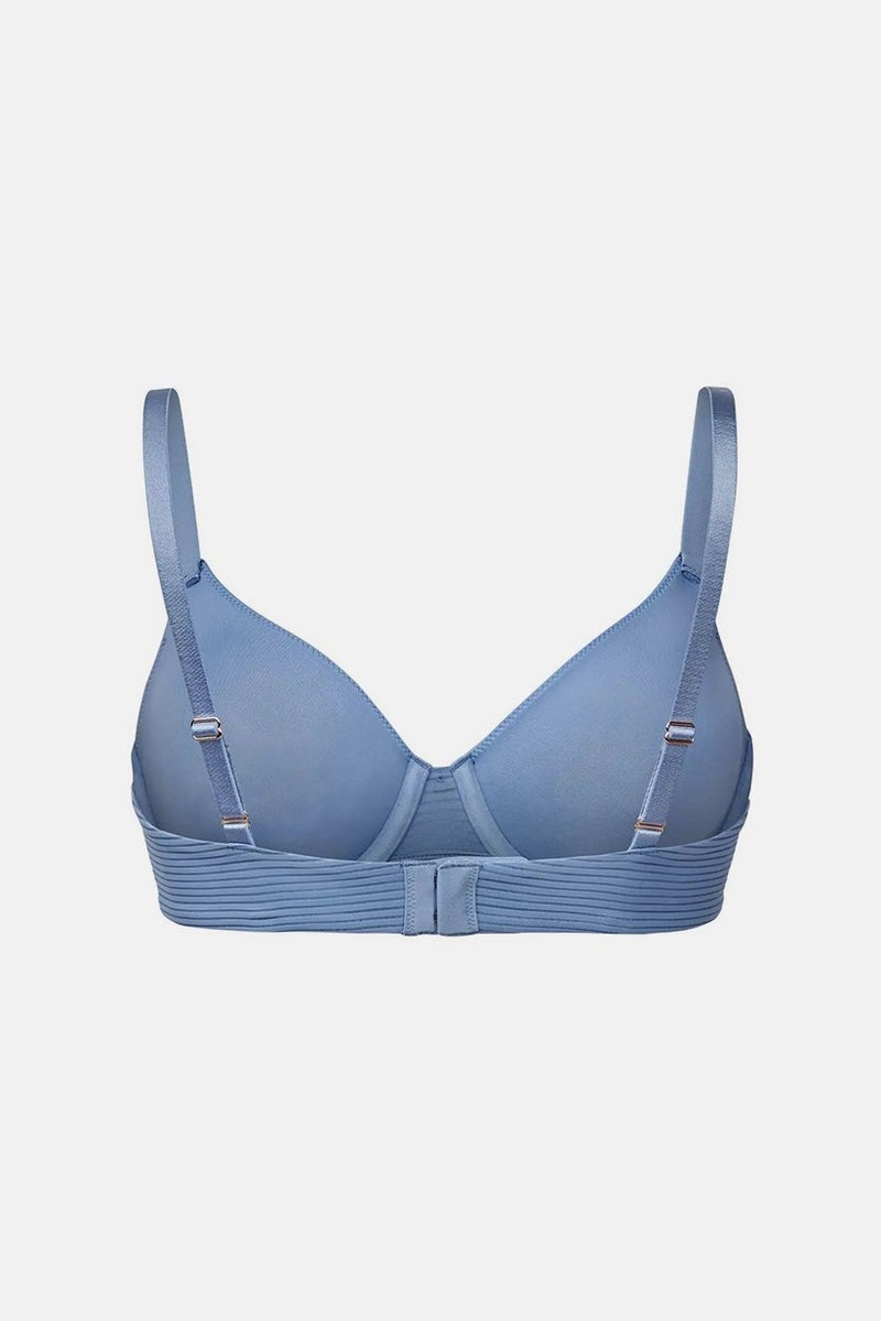 Tchibo Women Plain Underwired Non Padded Bra, Light Blue - Image 3